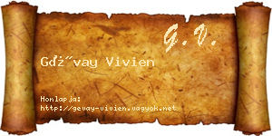Gévay Vivien névjegykártya