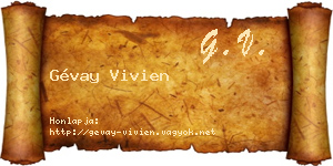 Gévay Vivien névjegykártya